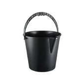 Huro Plastic Bucket and Handle 10lt Black
